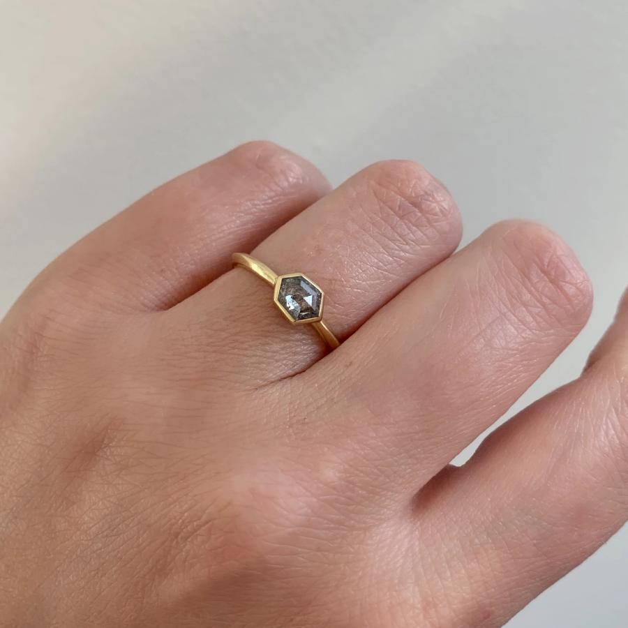 Gem Breakfast Ring Anise Hexagon Rose Cut Diamond Ring