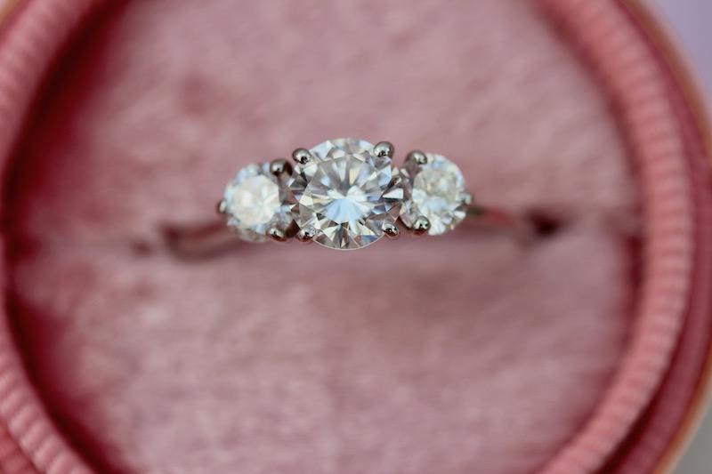 Gem Breakfast Ring Ella Three Stone Diamond Ring