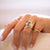 Lizzo Blue Emerald Cut Moyo Sapphire Ring