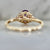 1.22 Carat Mirella Purple Oval Cut Opalescent Sapphire Ring
