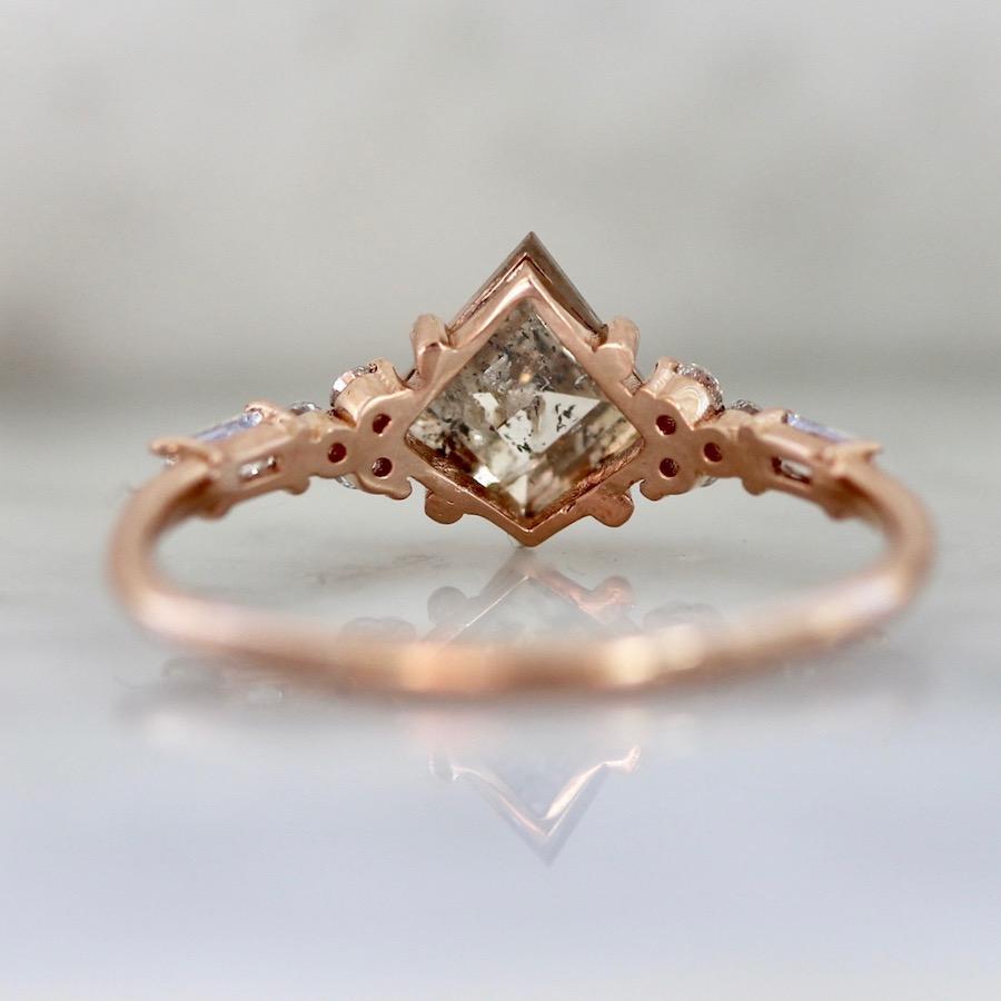 Hidden Space Jewelry Ring Lucky You Champagne Kite Cut Diamond Ring in Rose Gold