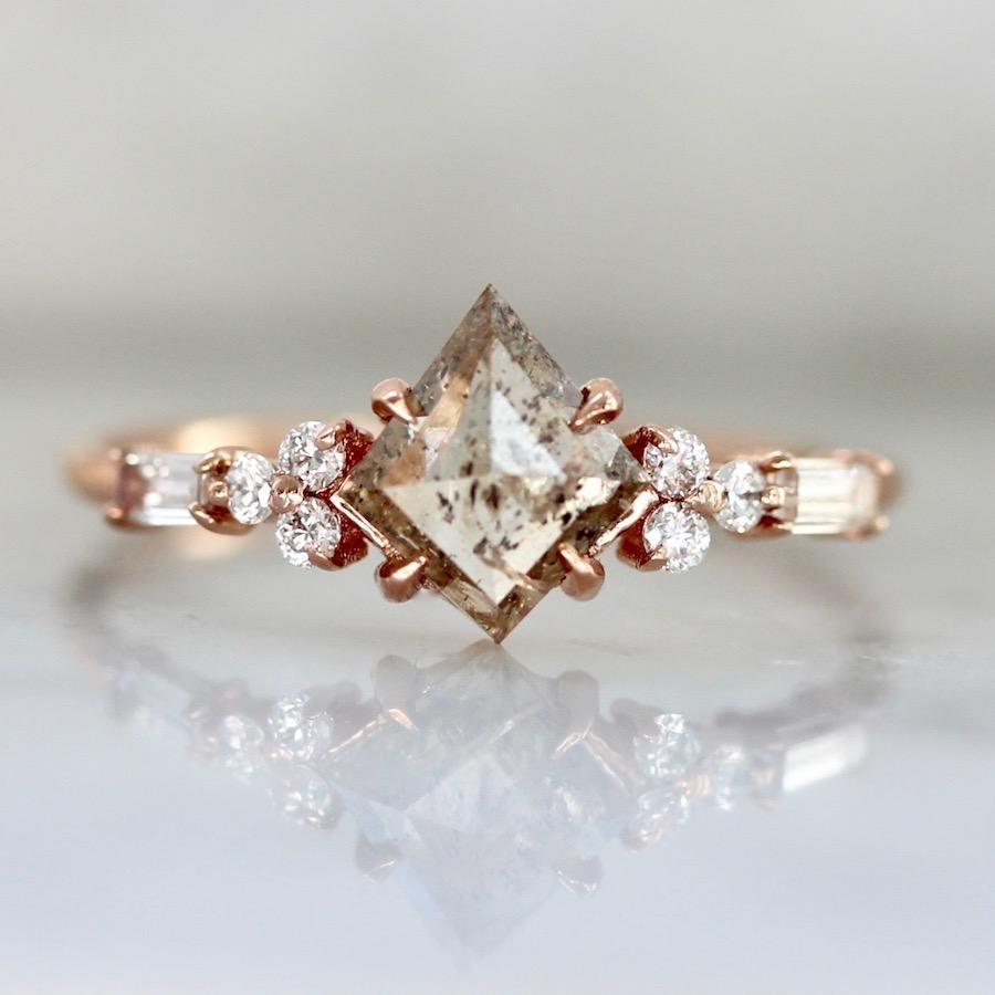 
            Hidden Space Jewelry Ring Lucky You Champagne Kite Cut Diamond Ring in Rose Gold