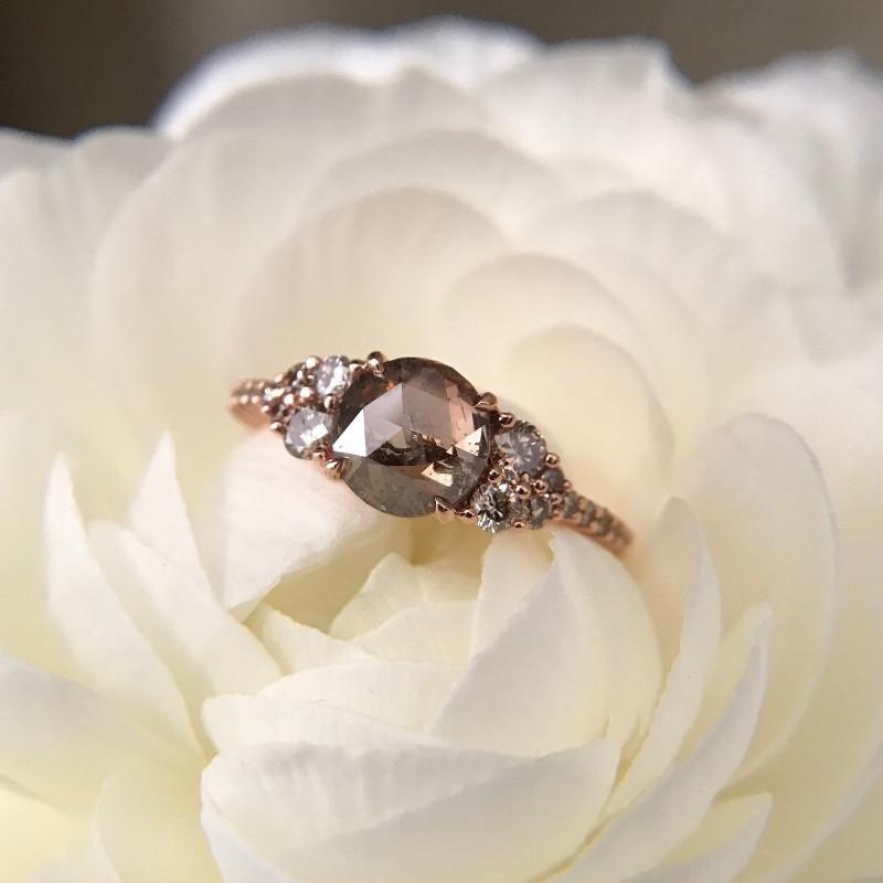 Honey Jewelry Co Honey Jewelry Champagne Pave Diamond Ring