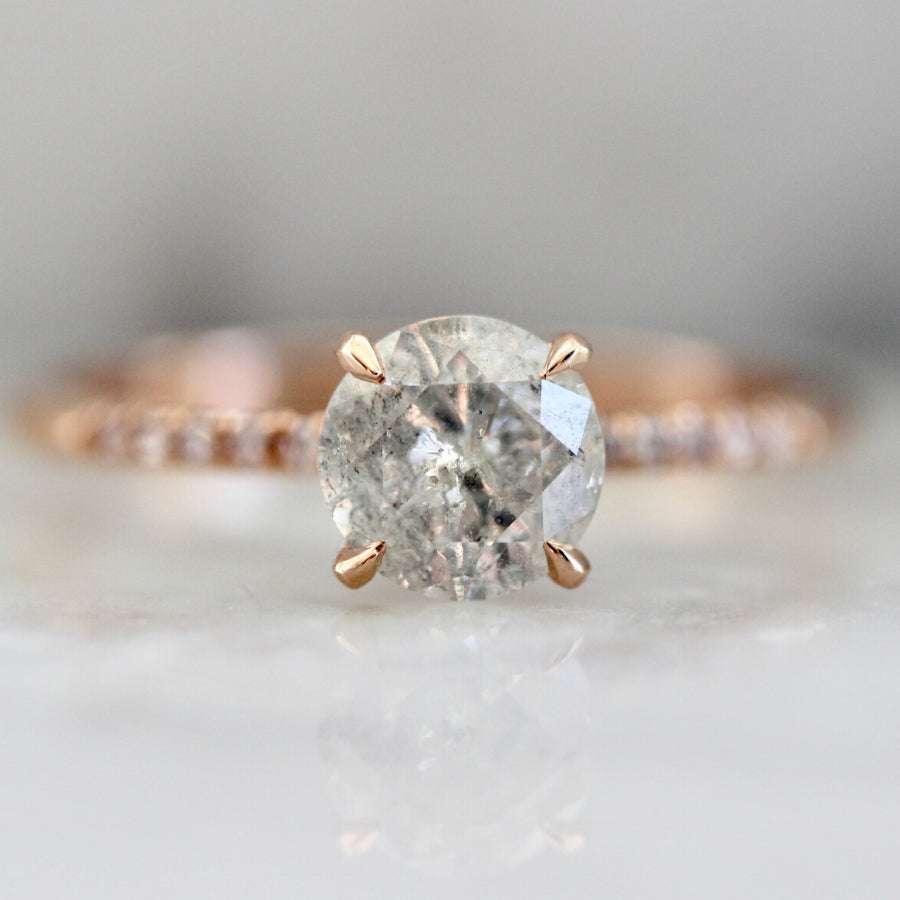 
            Icey Diamond Stella With Pink Diamond Pave Shoulders In Rose Gold