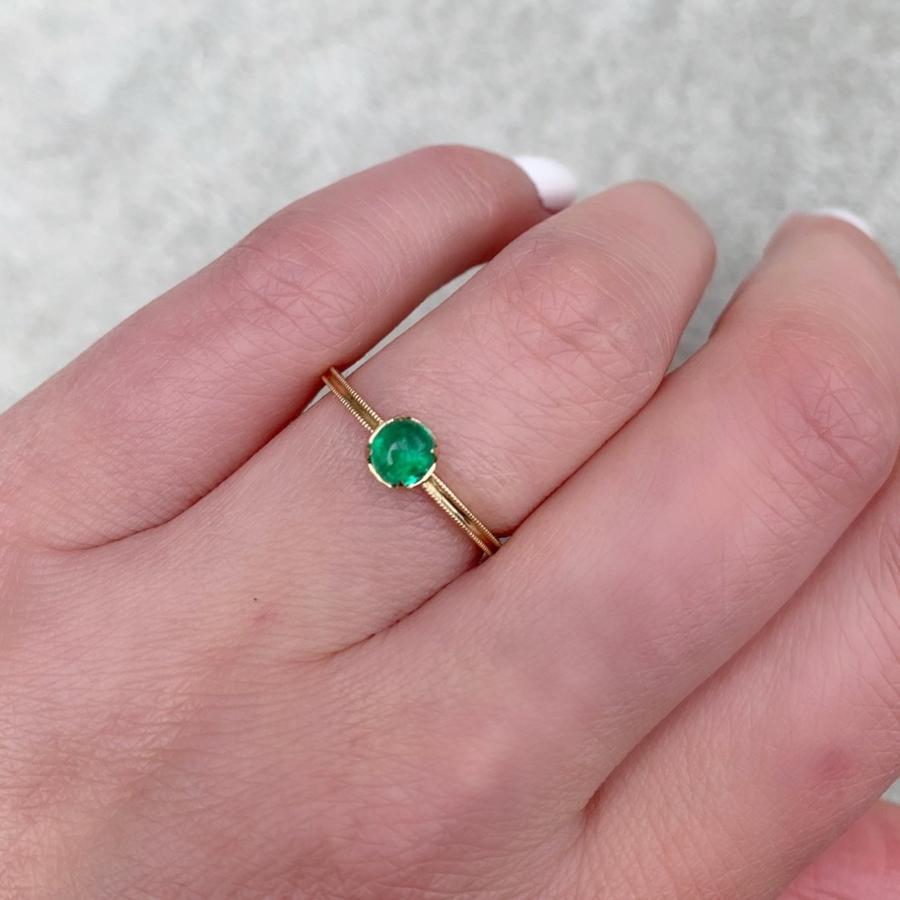 Chante Green Emerald Cabochon Ring