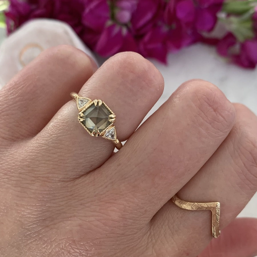 Rose cut emerald diamond Clearance