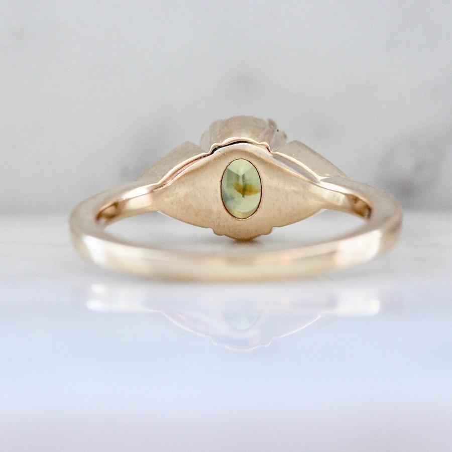 Jilian Maddin Ring Sea Shadow Parti-Sapphire and Diamond Ring