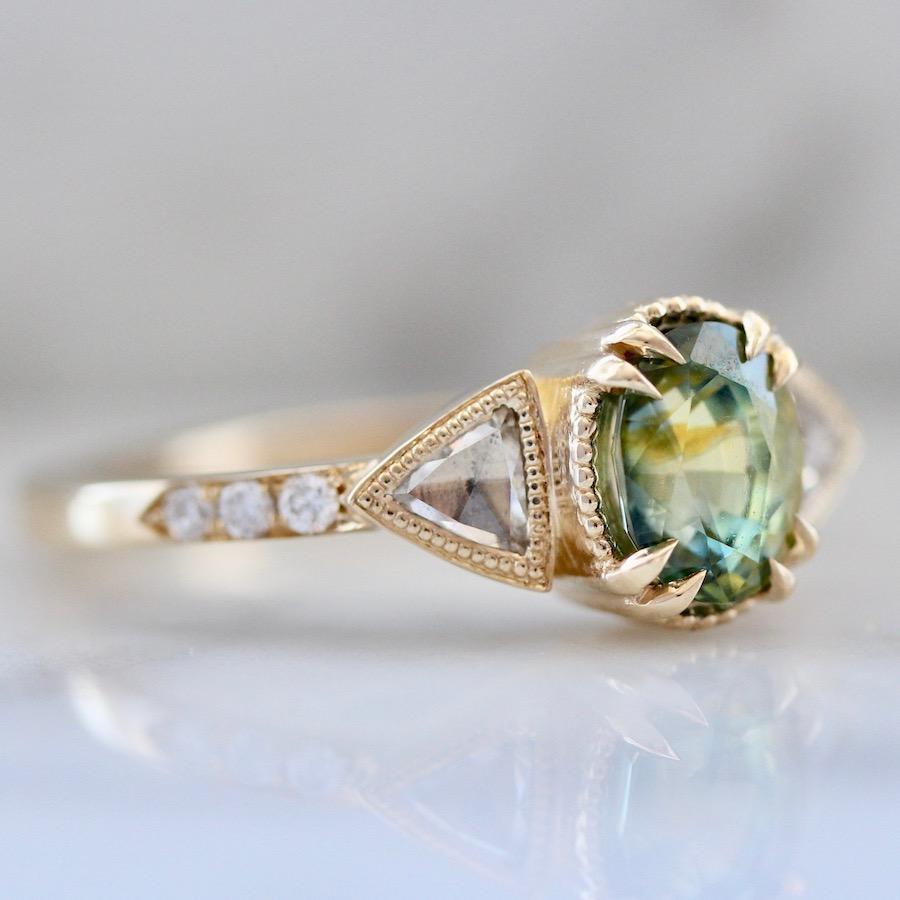 
            Jilian Maddin Ring Sea Shadow Parti-Sapphire and Diamond Ring