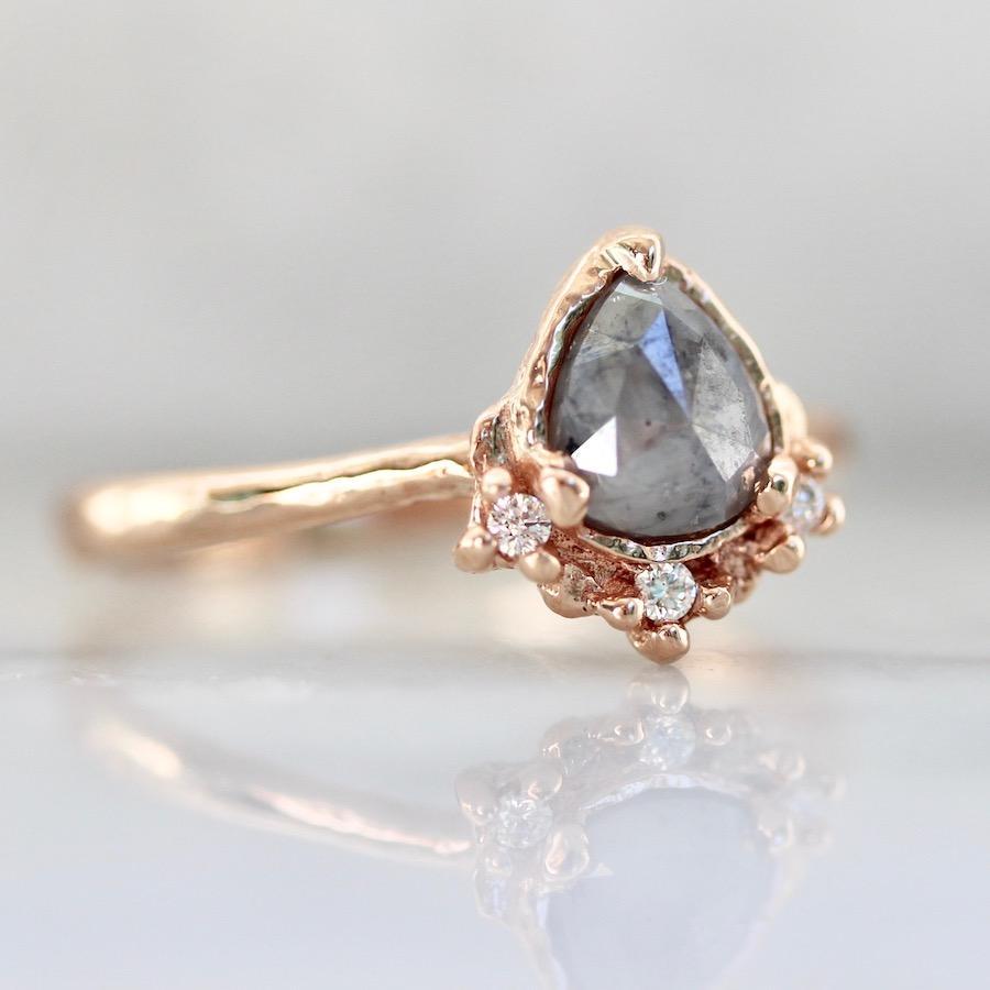 Lacee Alexandra Ring Little Crush Grey Rose Cut Diamond Ring