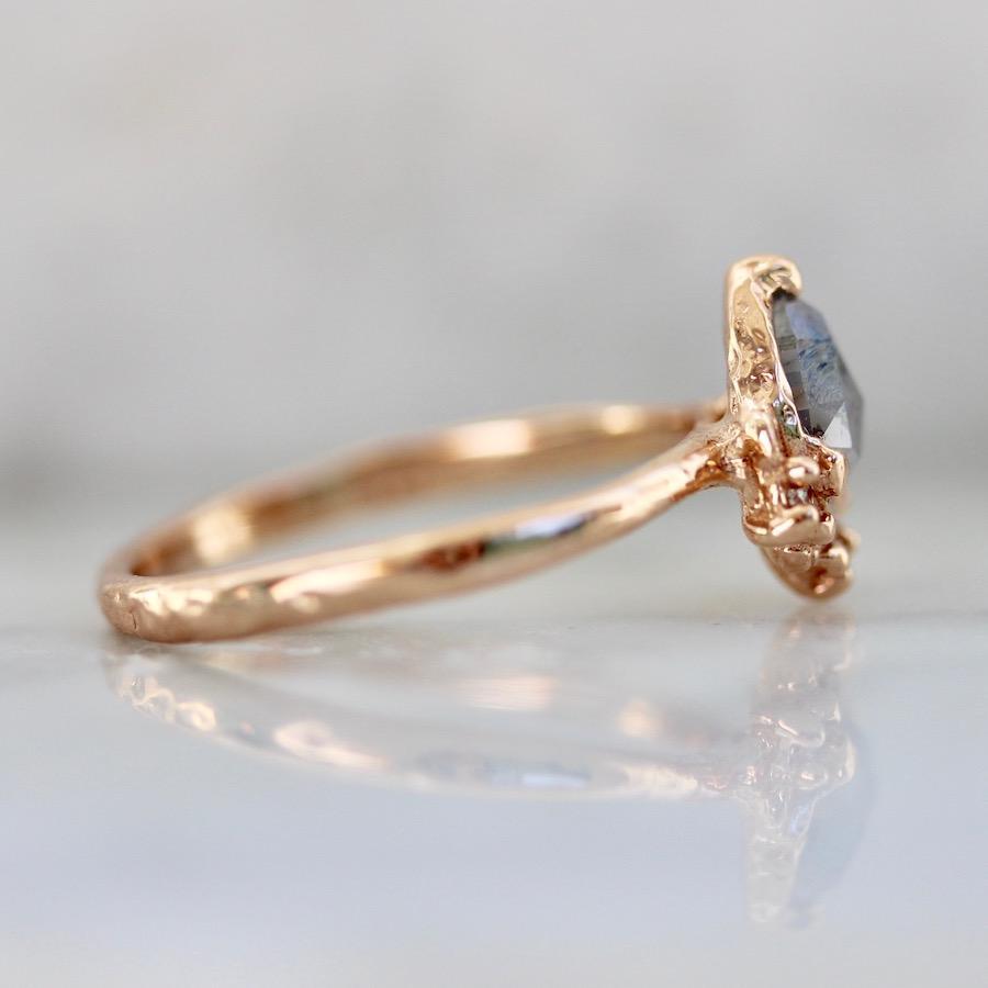 Lacee Alexandra Ring Little Crush Grey Rose Cut Diamond Ring