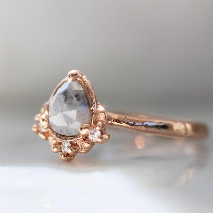 Lacee Alexandra Ring Little Crush Grey Rose Cut Diamond Ring