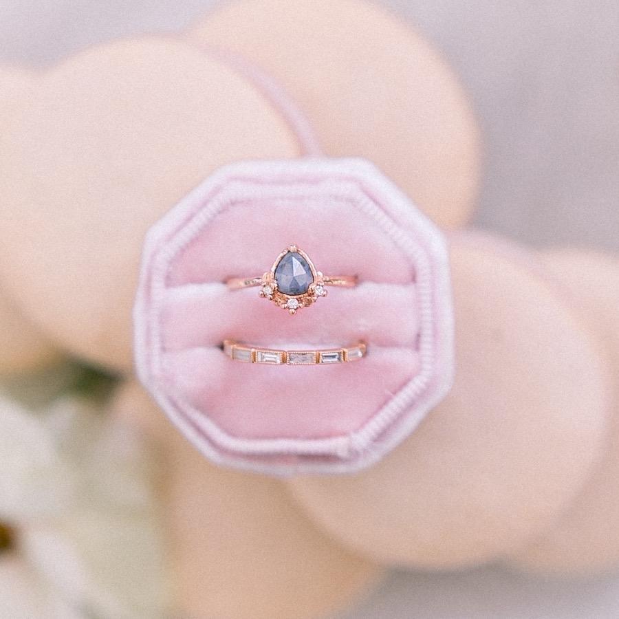 Lacee Alexandra Ring Little Crush Grey Rose Cut Diamond Ring