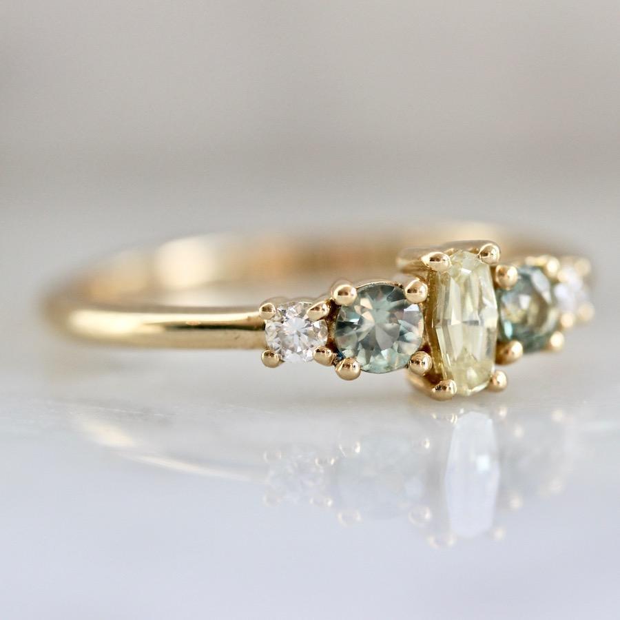 
            Larisa Lavins Ring Juniper Yellow Diamond and Sapphire Ring