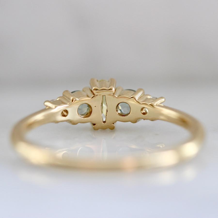 Larisa Lavins Ring Juniper Yellow Diamond and Sapphire Ring