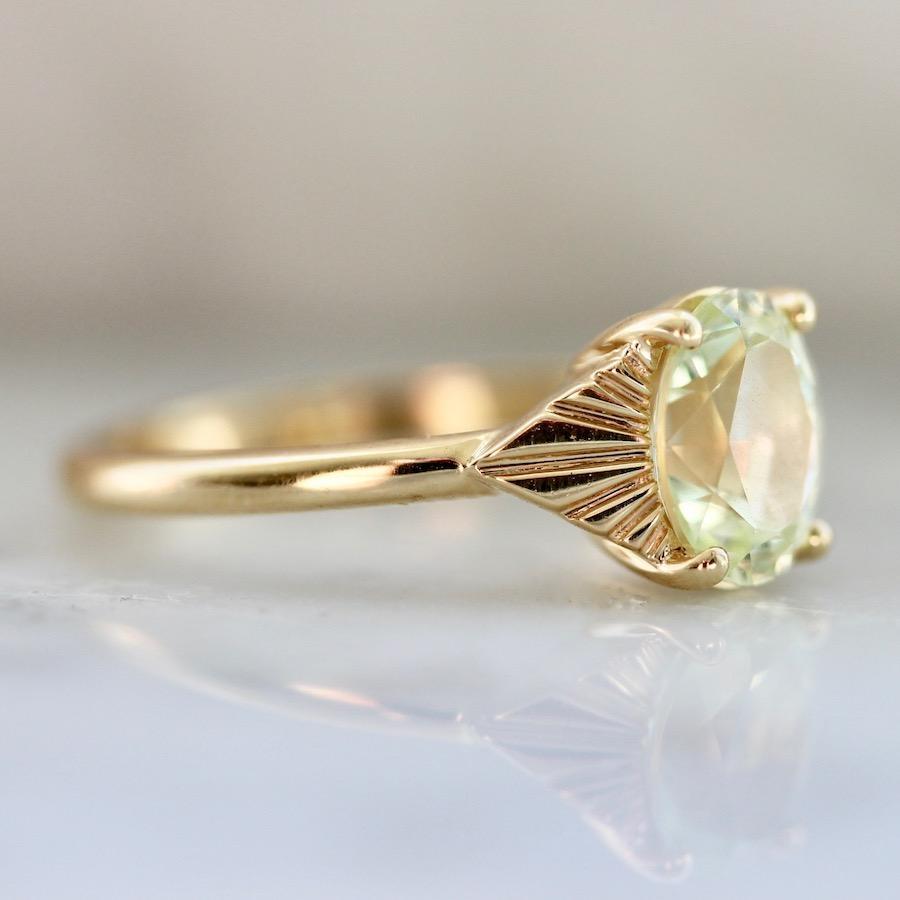 Larisa Lavins Ring Rockefeller Art Deco Oval Cut Ring