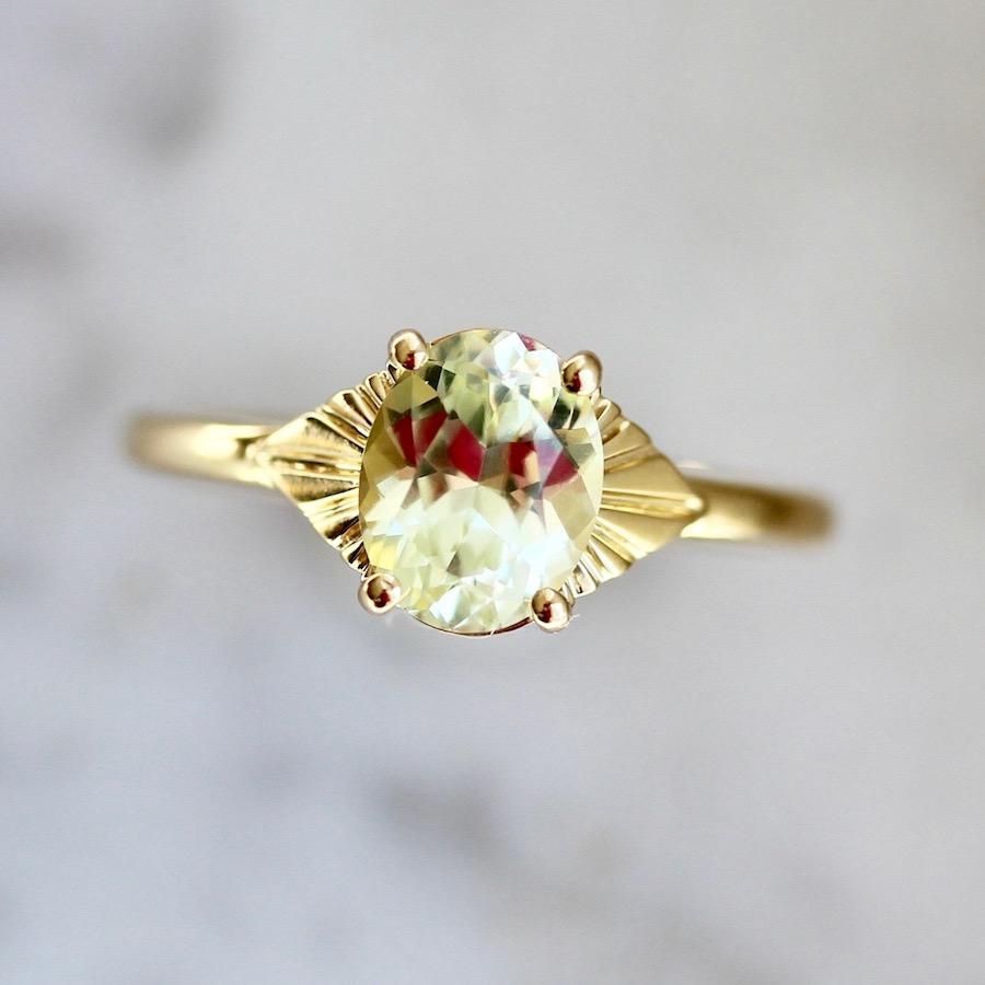 Larisa Lavins Ring Rockefeller Art Deco Oval Cut Ring