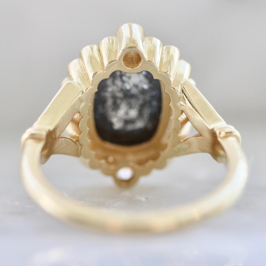 Mason Grace Current Ring Size - 7 Valentina Salt & Pepper Cushion Cut Diamond Ring