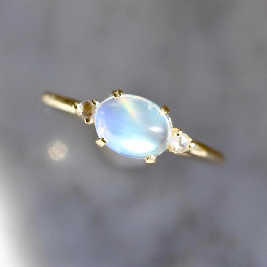 Mason Grace Moonstone Magic & Diamond Ring