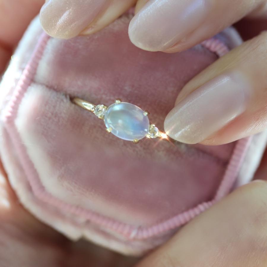 Mason Grace Moonstone Magic & Diamond Ring