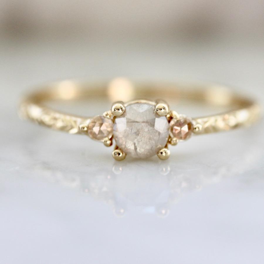 Mason Grace Piece Of Your Heart Rustic Rose Cut Diamond Ring