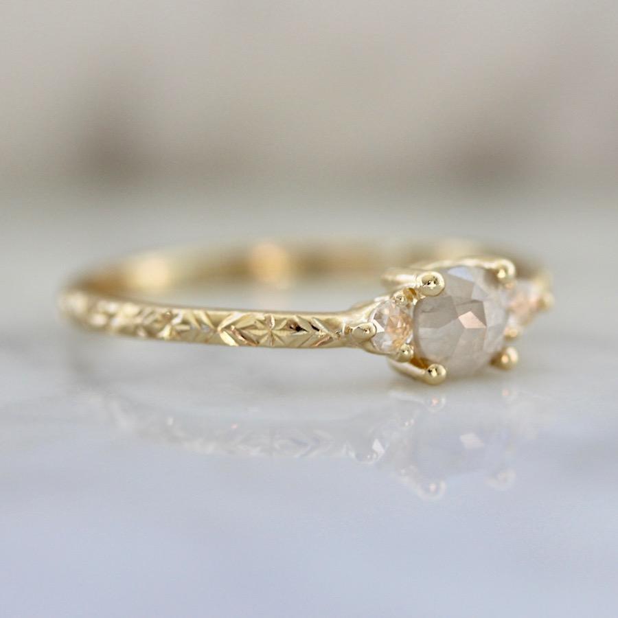 Mason Grace Piece Of Your Heart Rustic Rose Cut Diamond Ring