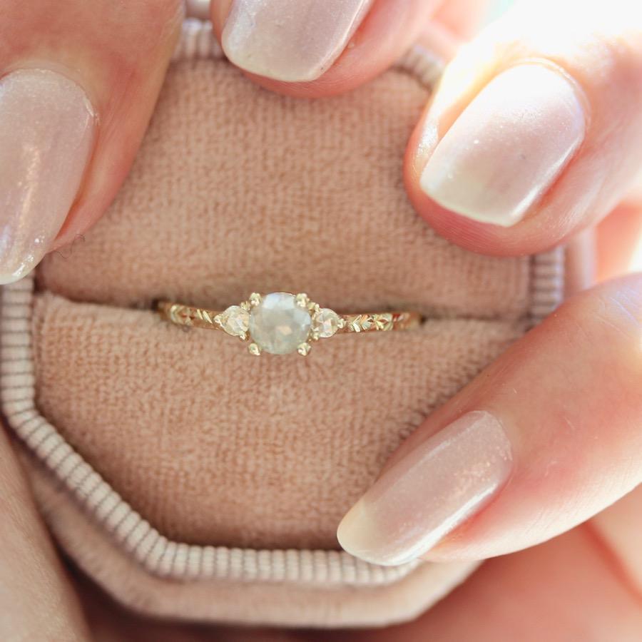 Mason Grace Piece Of Your Heart Rustic Rose Cut Diamond Ring