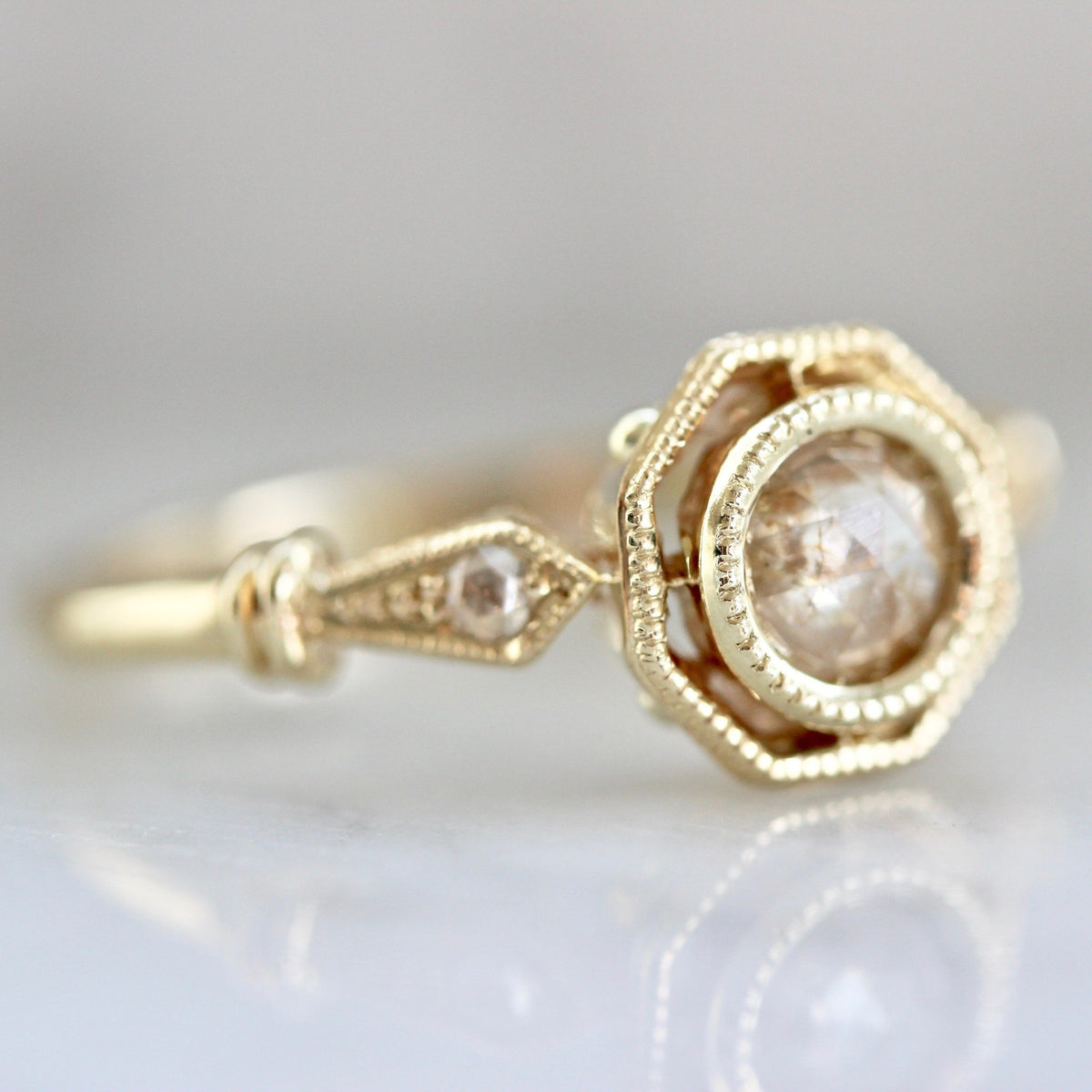 
            Mason Grace Ring Cosima Peach Rose Cut Diamond Ring