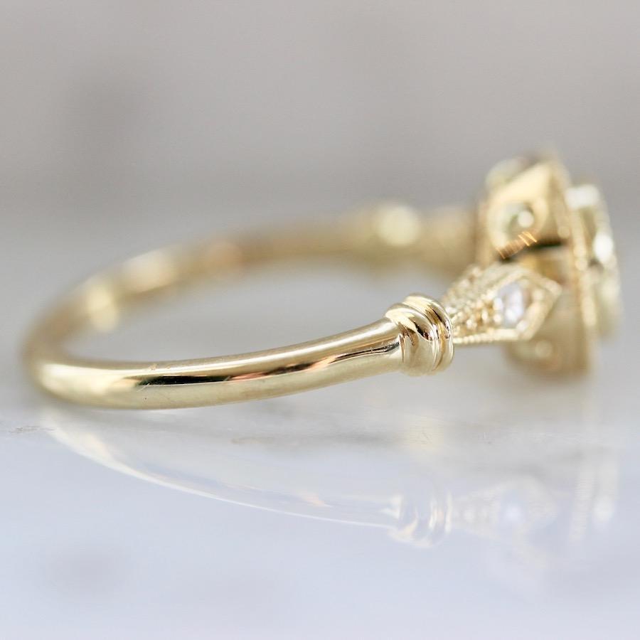 Mason Grace Ring Cosima Peach Rose Cut Diamond Ring