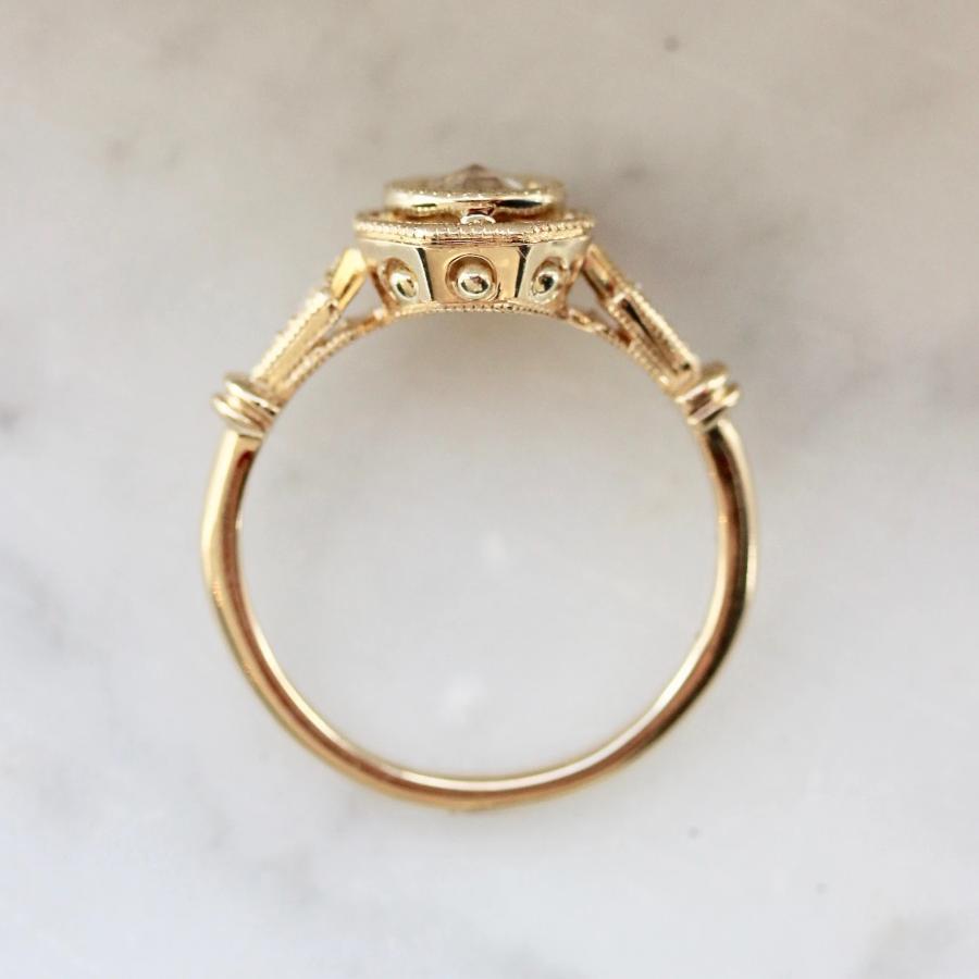 Mason Grace Ring Cosima Peach Rose Cut Diamond Ring