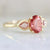Mason Grace Ring Elodie Pink Tourmaline and Sapphire 3 Stone Ring