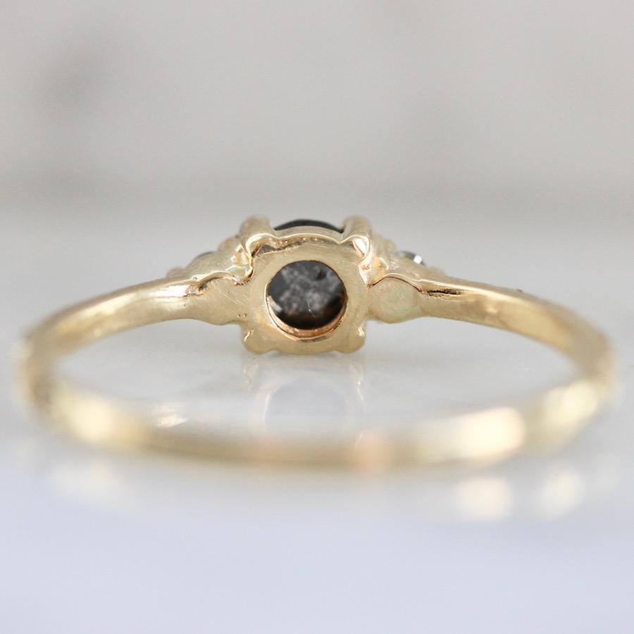 Mason Grace Ring Rowan Charcoal Rose Cut Diamond Ring