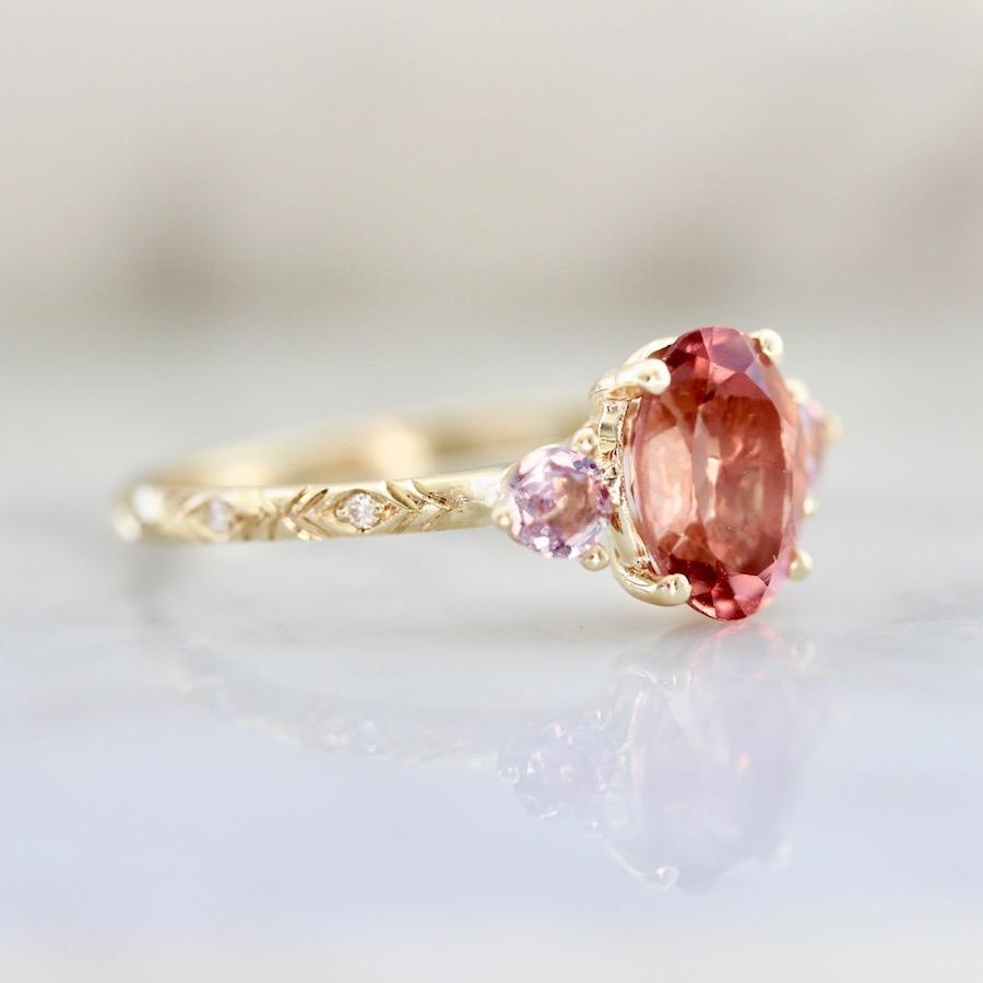 Mason Grace This Is Love Tourmaline & Sapphire Three Stone Ring