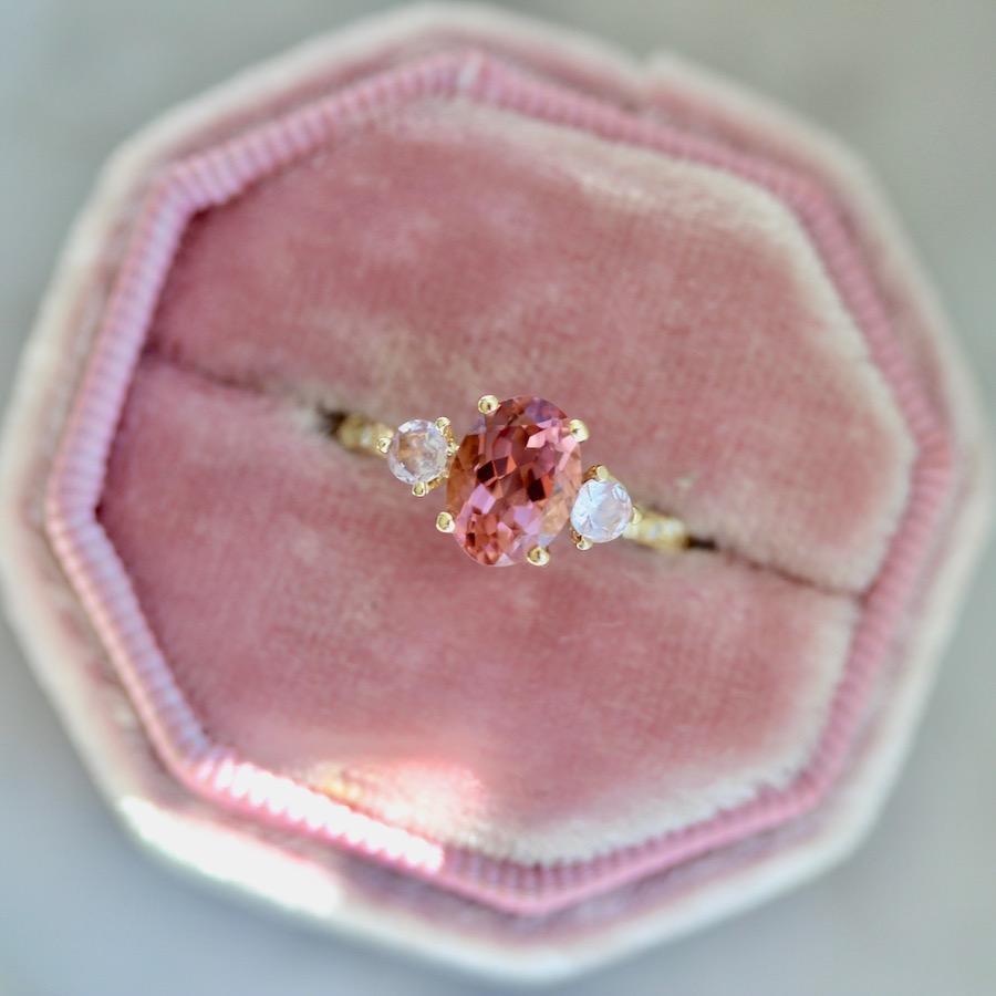 Mason Grace This Is Love Tourmaline & Sapphire Three Stone Ring