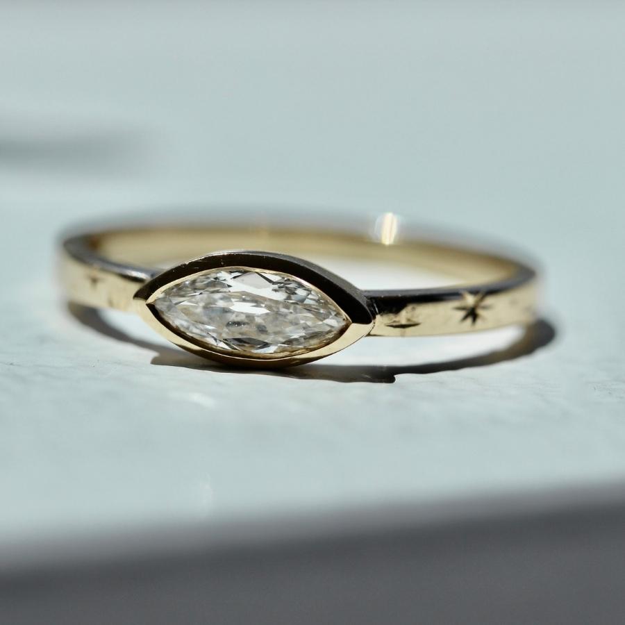 natural diamond moval ring