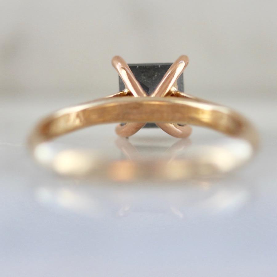 Nick Engel Ring Concord Princess Cut Black Diamond Ring