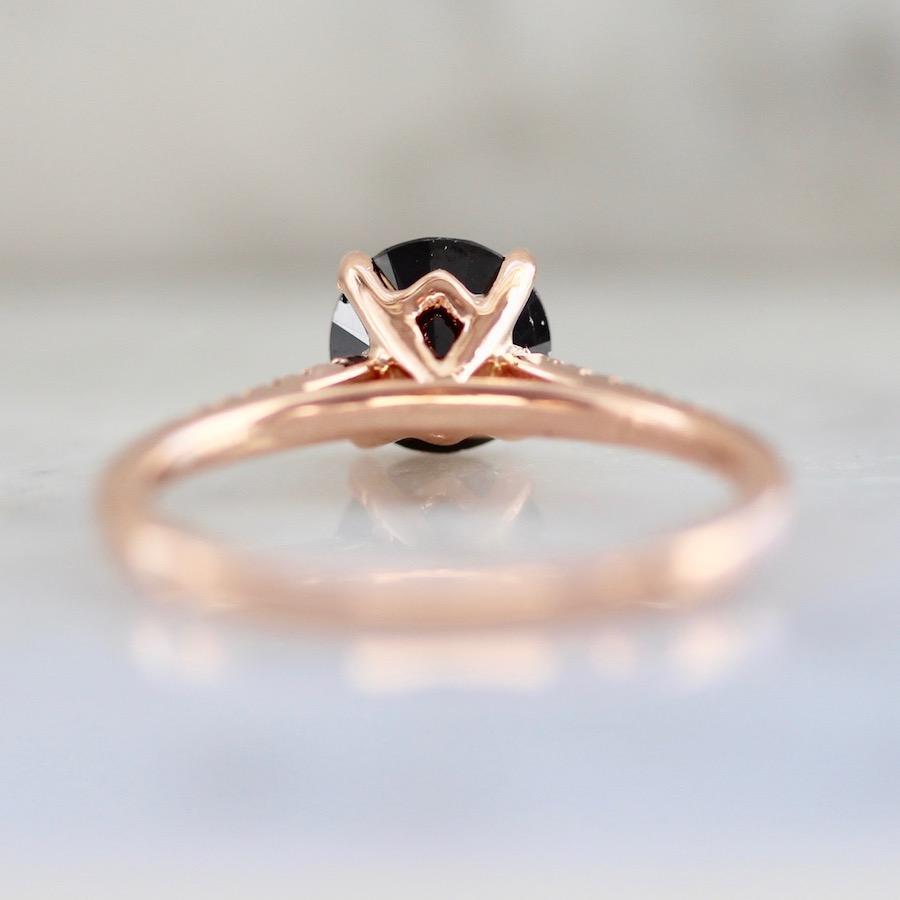 
            Nick Engel Ring Jaden Round Cut Black Diamond Ring