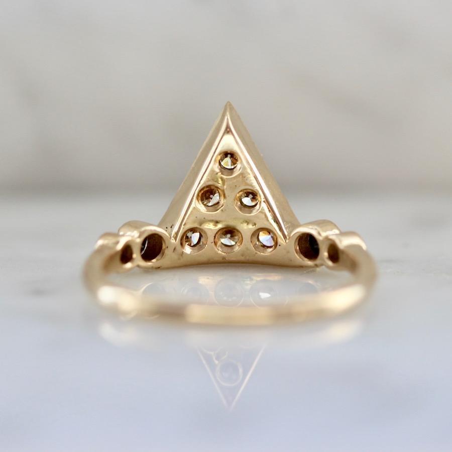 Nick Engel Ring On My Side Champagne Diamond Pyramid Ring