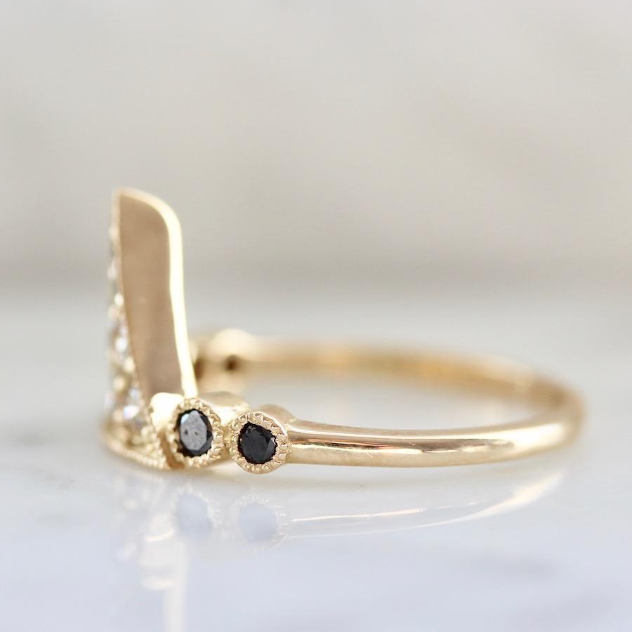 Nick Engel Ring On My Side Champagne Diamond Pyramid Ring