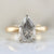 Zahara Salt & Pepper Pear Cut Diamond Ring