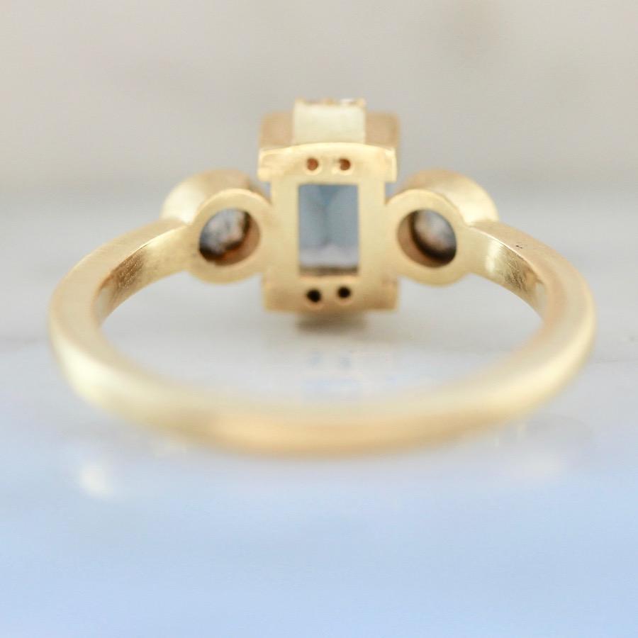 OctaHedron Ring Estella Spinel and Diamond Ring