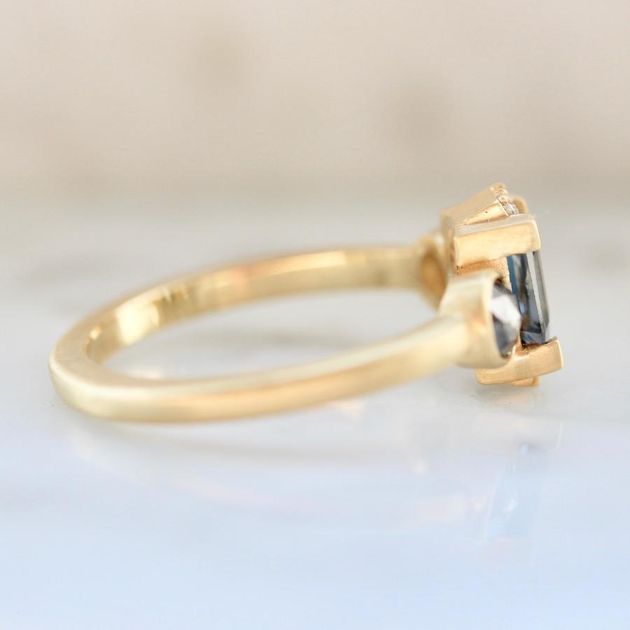 OctaHedron Ring Estella Spinel and Diamond Ring