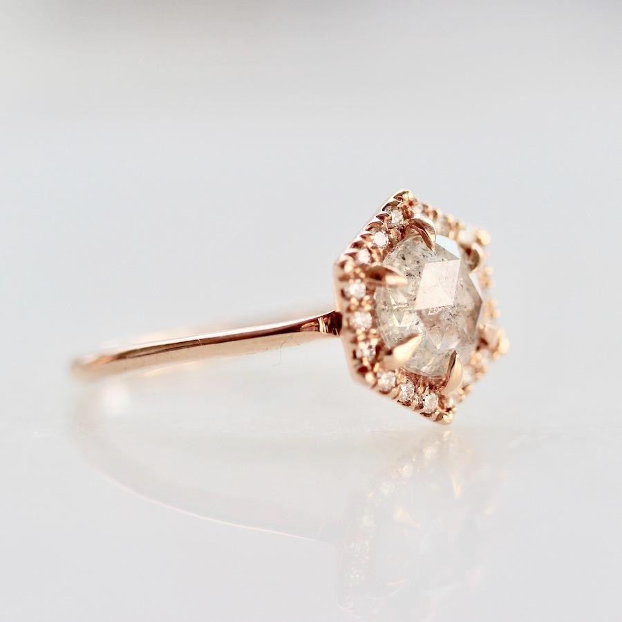 Point No Point Ring Athena Salt And Pepper Diamond Ring