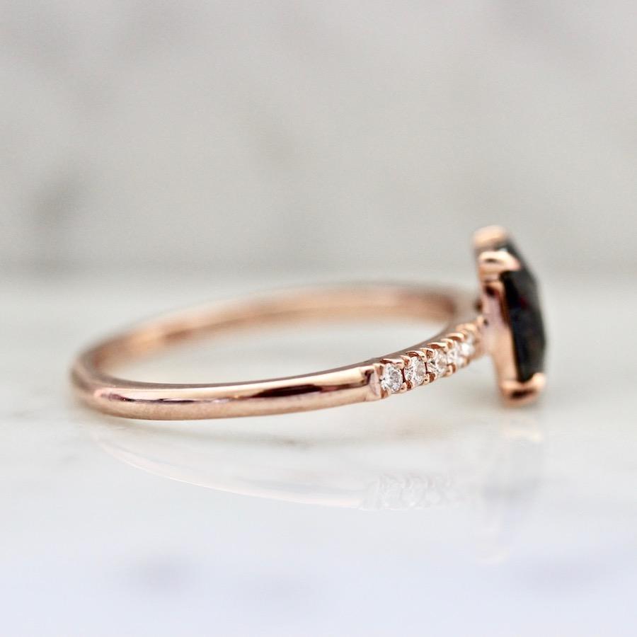 Point No Point Ring Bond Street Black Cushion Cut Diamond Ring