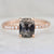 Point No Point Ring Bond Street Black Cushion Cut Diamond Ring