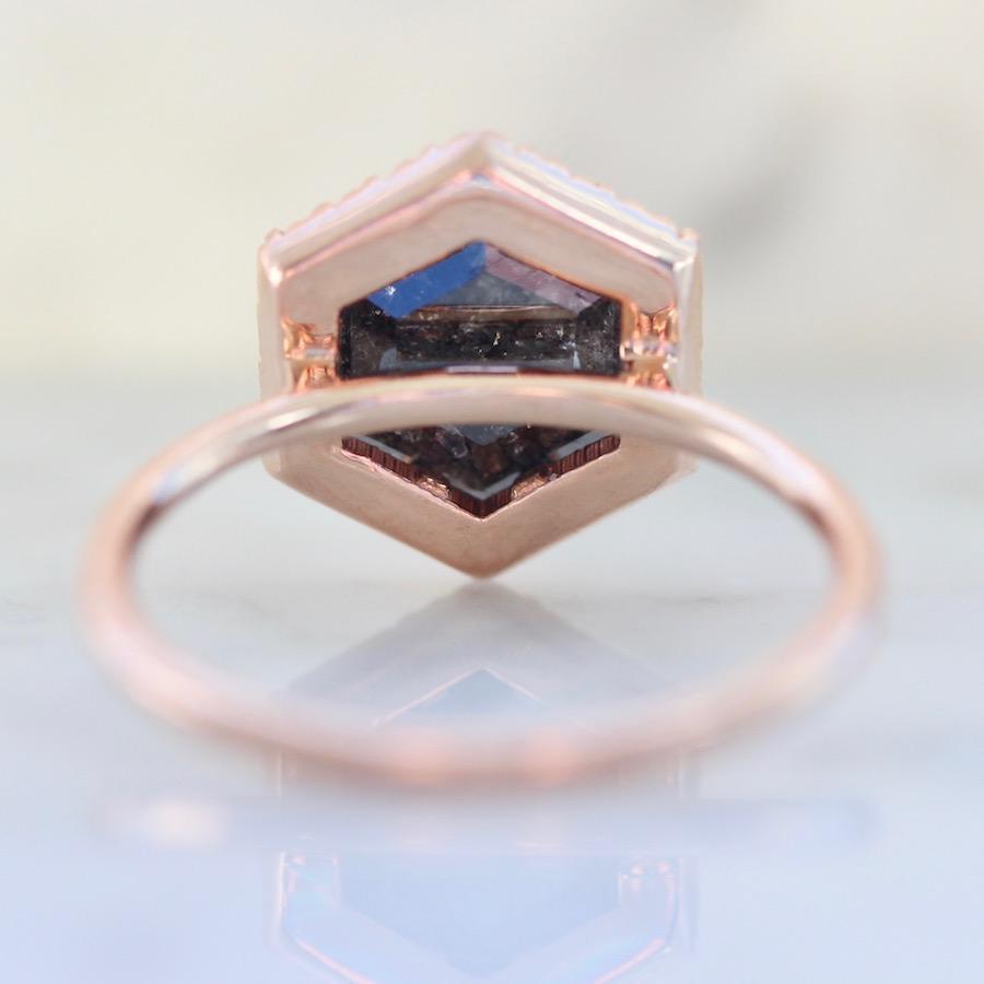 Point No Point Ring Current Ring Size 7.25 Miri Hexagon Rose Cut Diamond Ring