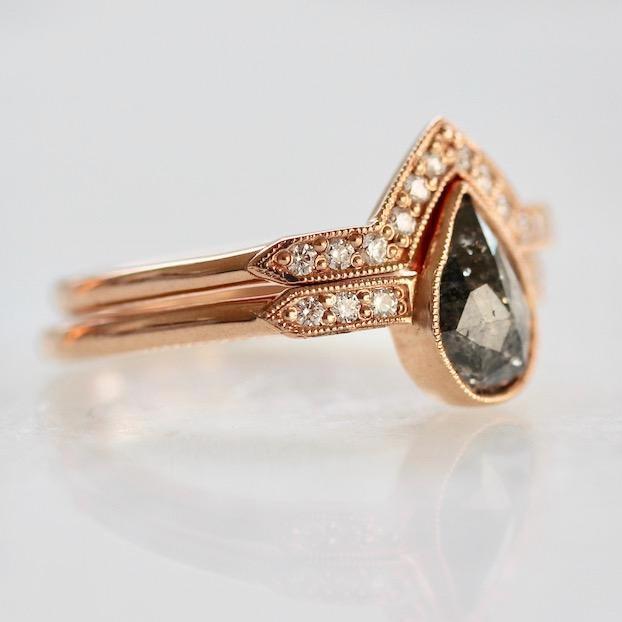 Point No Point Ring Gwen Pear Cut Diamond Ring