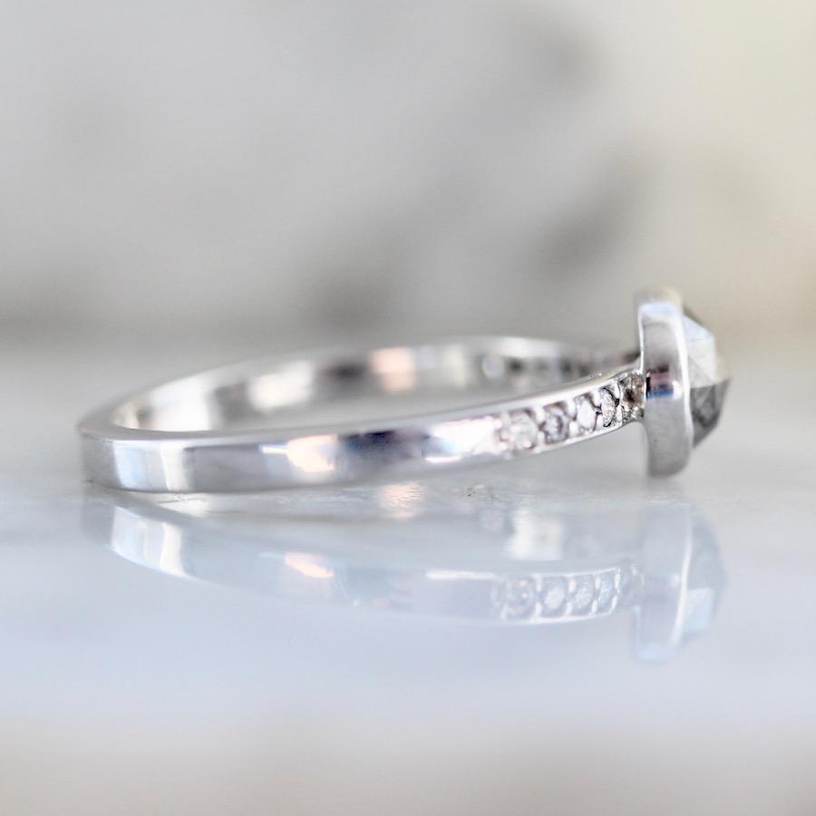 Point No Point Ring Jessa Round Cut Black Diamond Ring