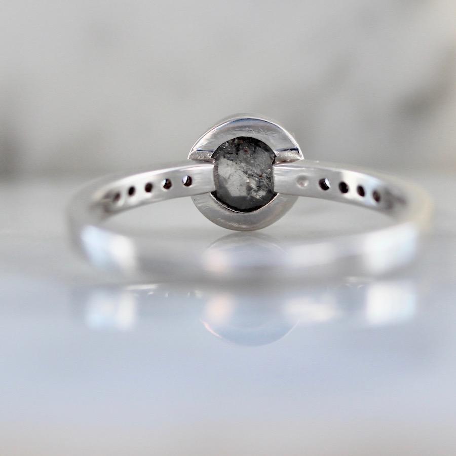 Point No Point Ring Jessa Round Cut Black Diamond Ring