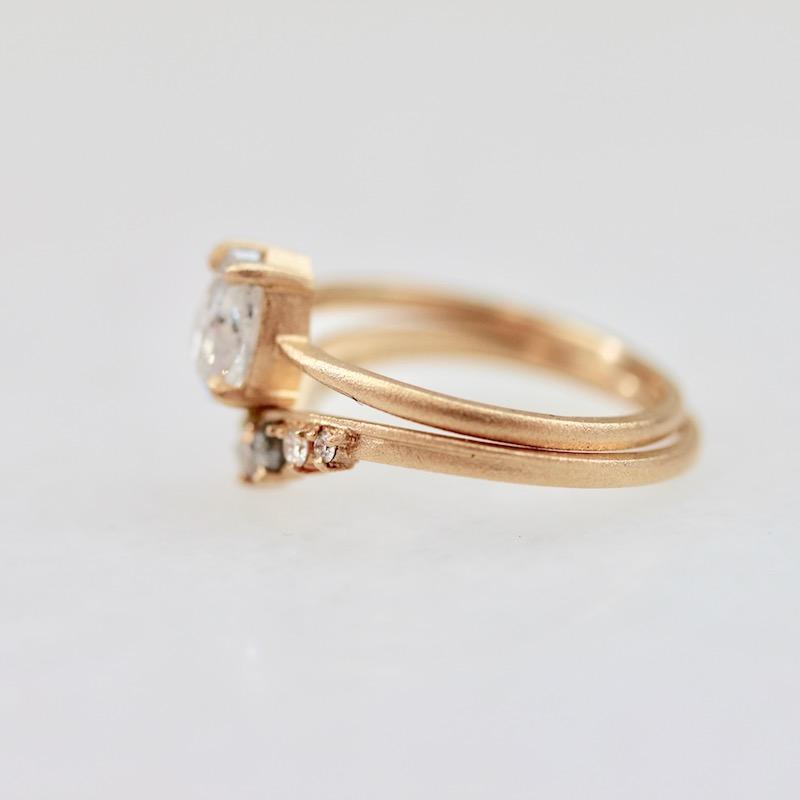 Point No Point Ring Kacy Rose Cut Diamond Ring Set by Point No Point