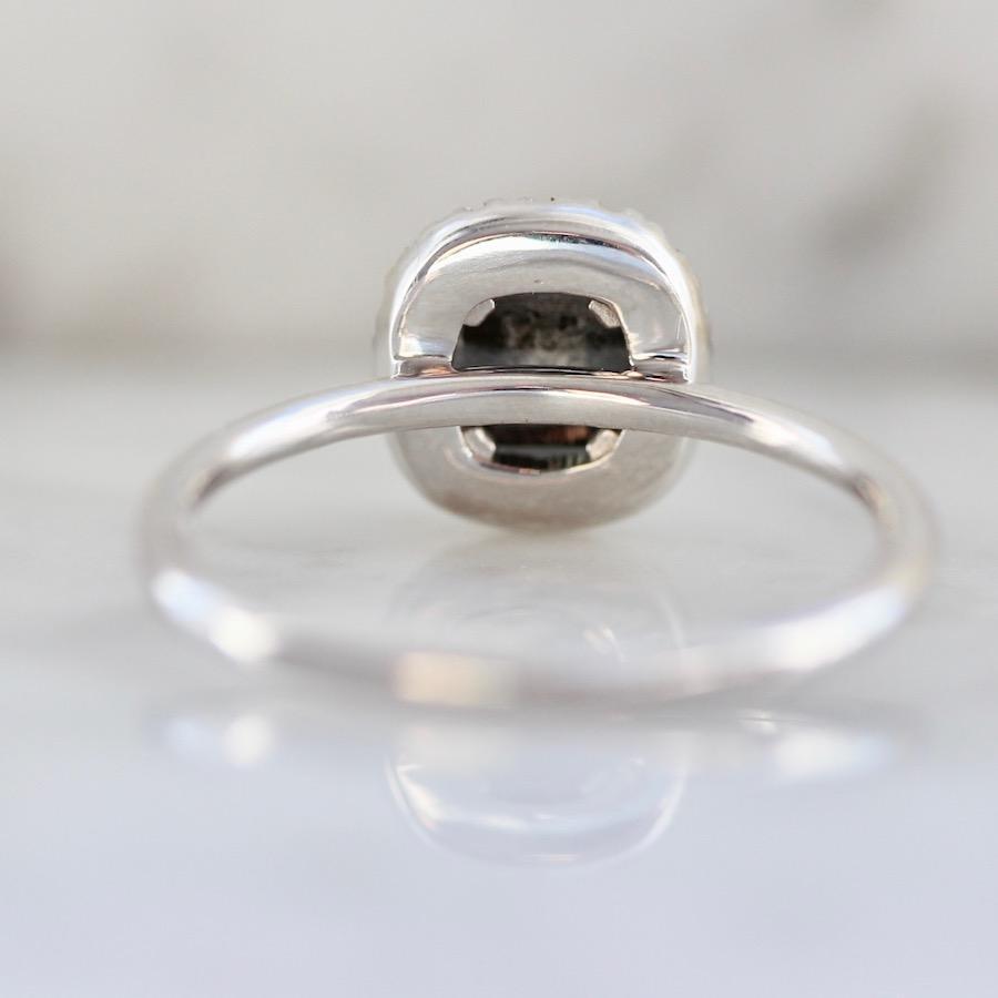 Point No Point Ring Sabine Black Cushion Cut Diamond Ring